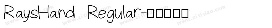 RaysHand Regular字体转换